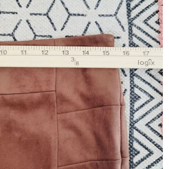 SUNDANCE INSPIRED DAYS FAUX SUEDE LEGGINGS IN BURNT SIENNA, SZ 6 - Picture 12 of 16